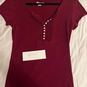 SOLD | Elena Gilbert Henley Short Sleeve